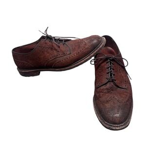 Allen Edmonds Big Sur Wingtip Mens 10.5 Brown Suede Brogue Derby Shoes 1891